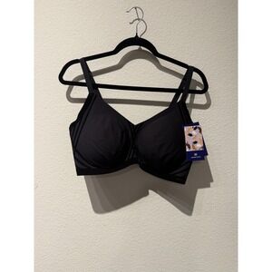 NWT Honeylove Silhouette Bra Black Vamp‎ Size 2XL Wire Free Convertible Strap